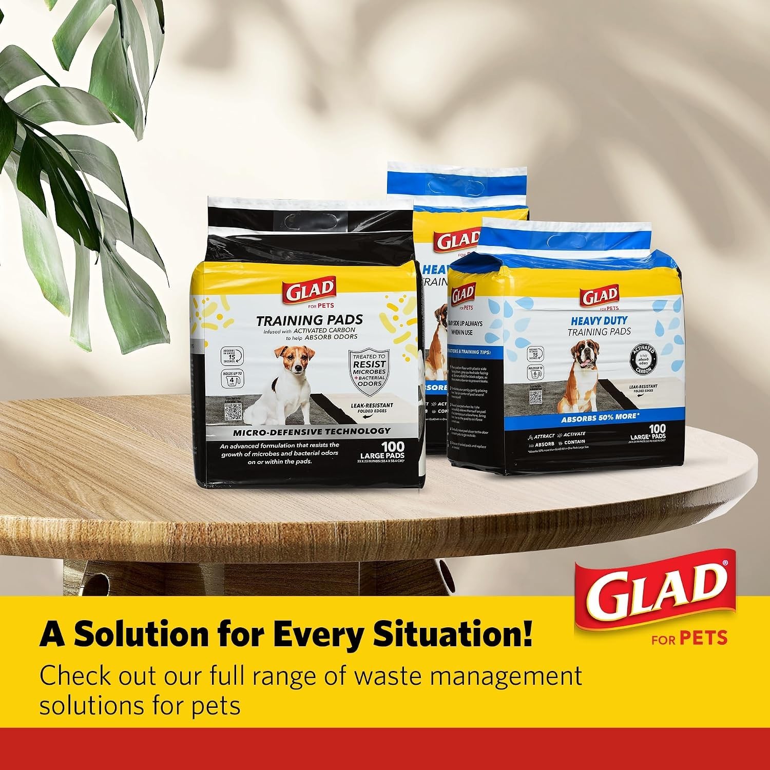 Glad XL Charcoal Dog Pee Pads 30 Count 24×24 Quick Dry Leak Proof Training Pads