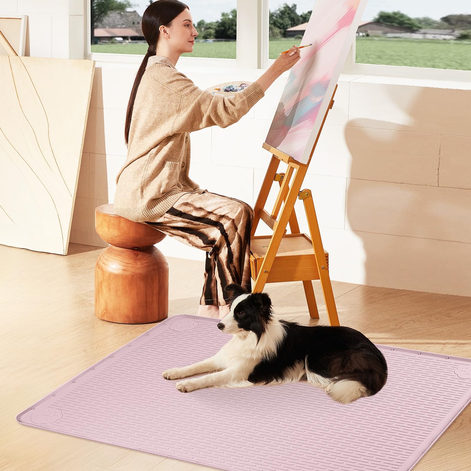 Pee Pads for Dogs 50″x35″ Reusable Puppy Training Pad Mat