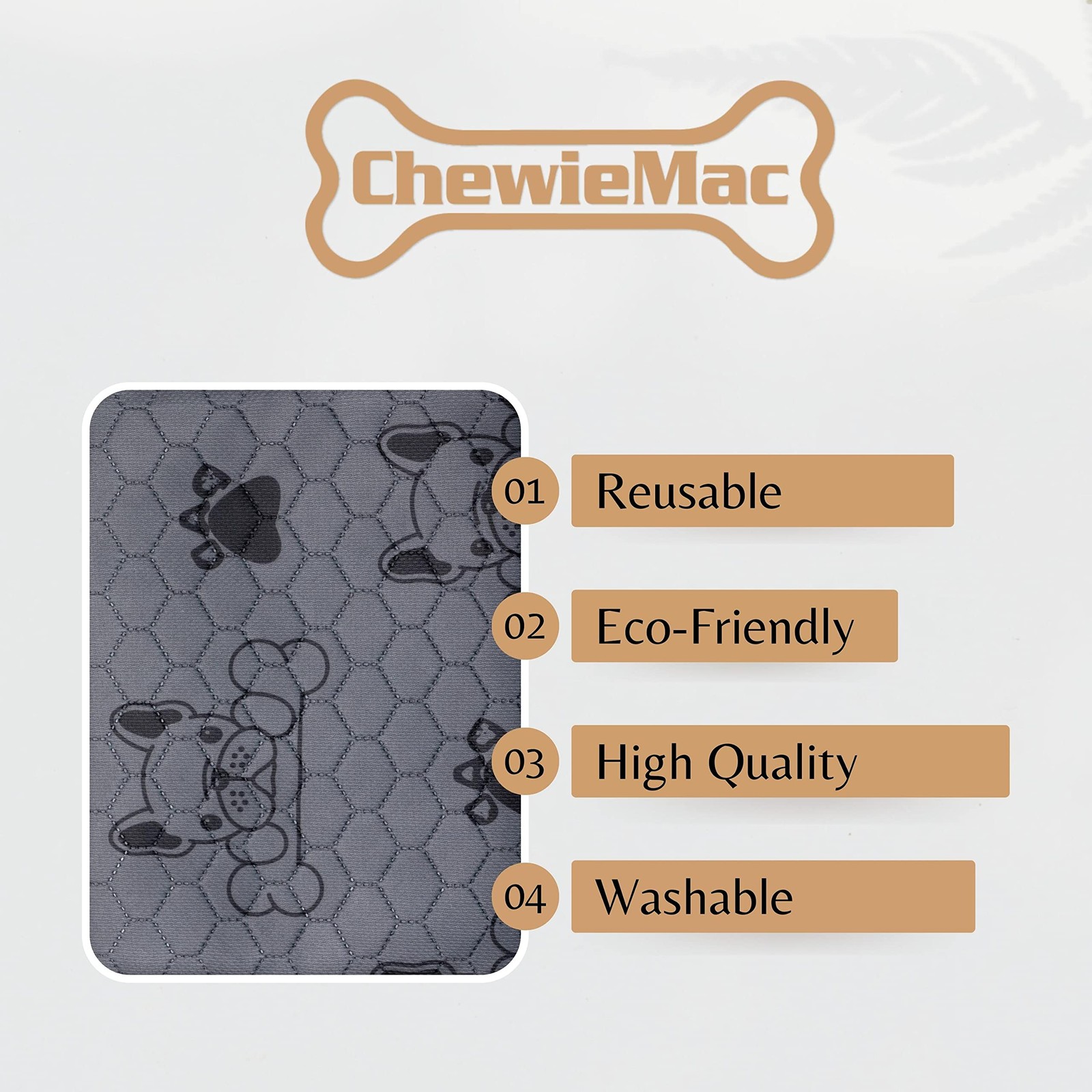 2 PCS 28×35 Inch Dark Gray Quilted Reusable Washable Pet Training Pee Pad