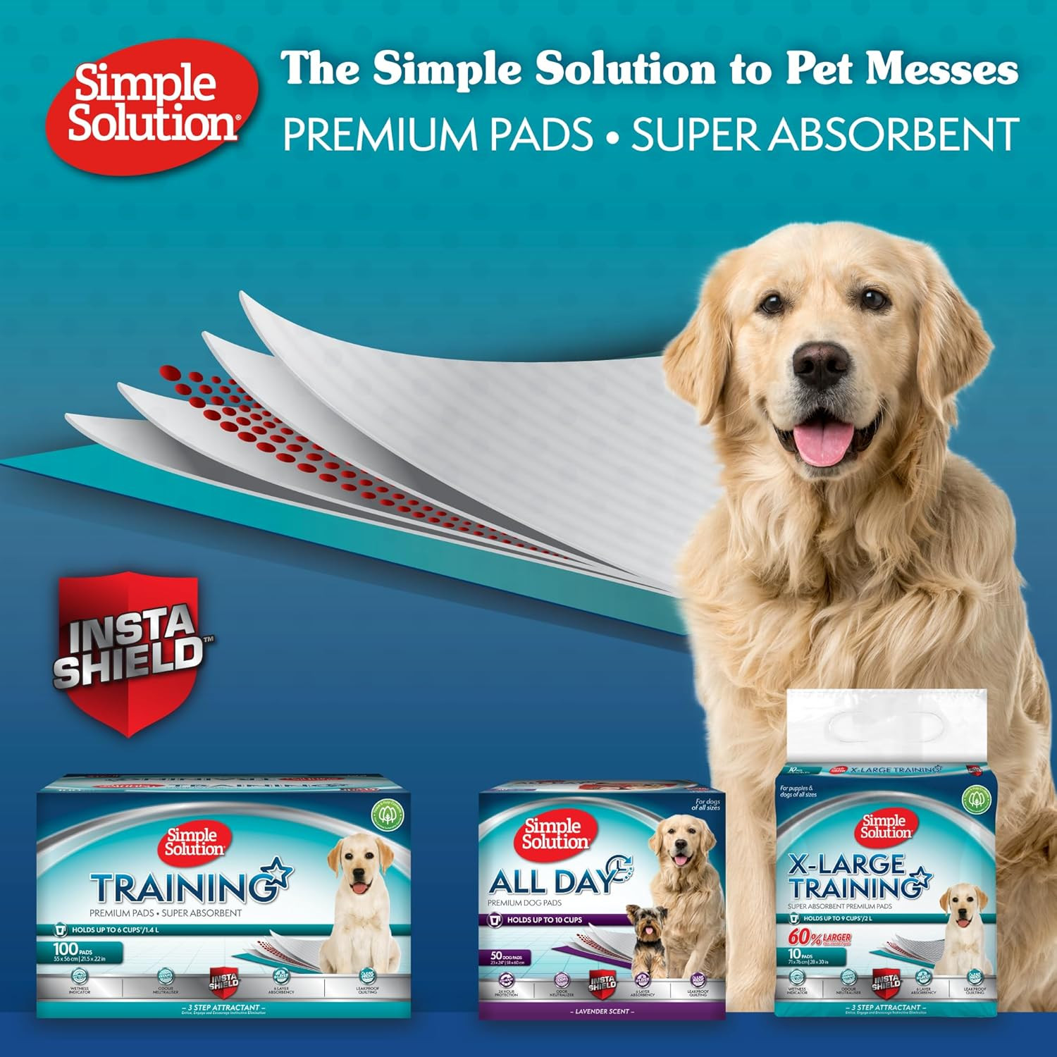 All Day Pee Pads for Dogs, Puppy Potty Training, Leak Proof Dog Pads, Pet Pee Pa