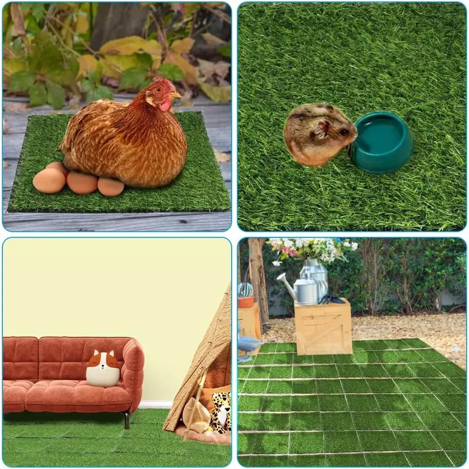 8 Pack Washable Chicken Nesting Pads 12″x12″ for Indoor/Outdoor Use