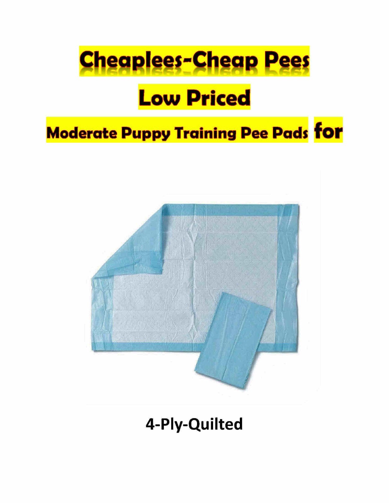 Xtra Absorb 150-23×36″ Low Cost Quilted 4-Layer Puppy Dog Training Pad/Underpads