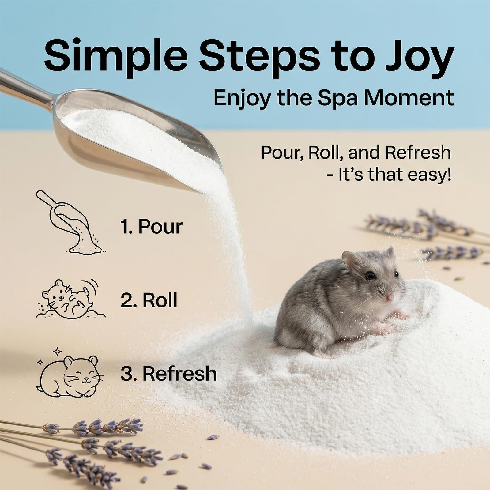 Sukh 14 OZ Hamster Sand Bath – Whit Fine Bedding Reptile 14 Oz