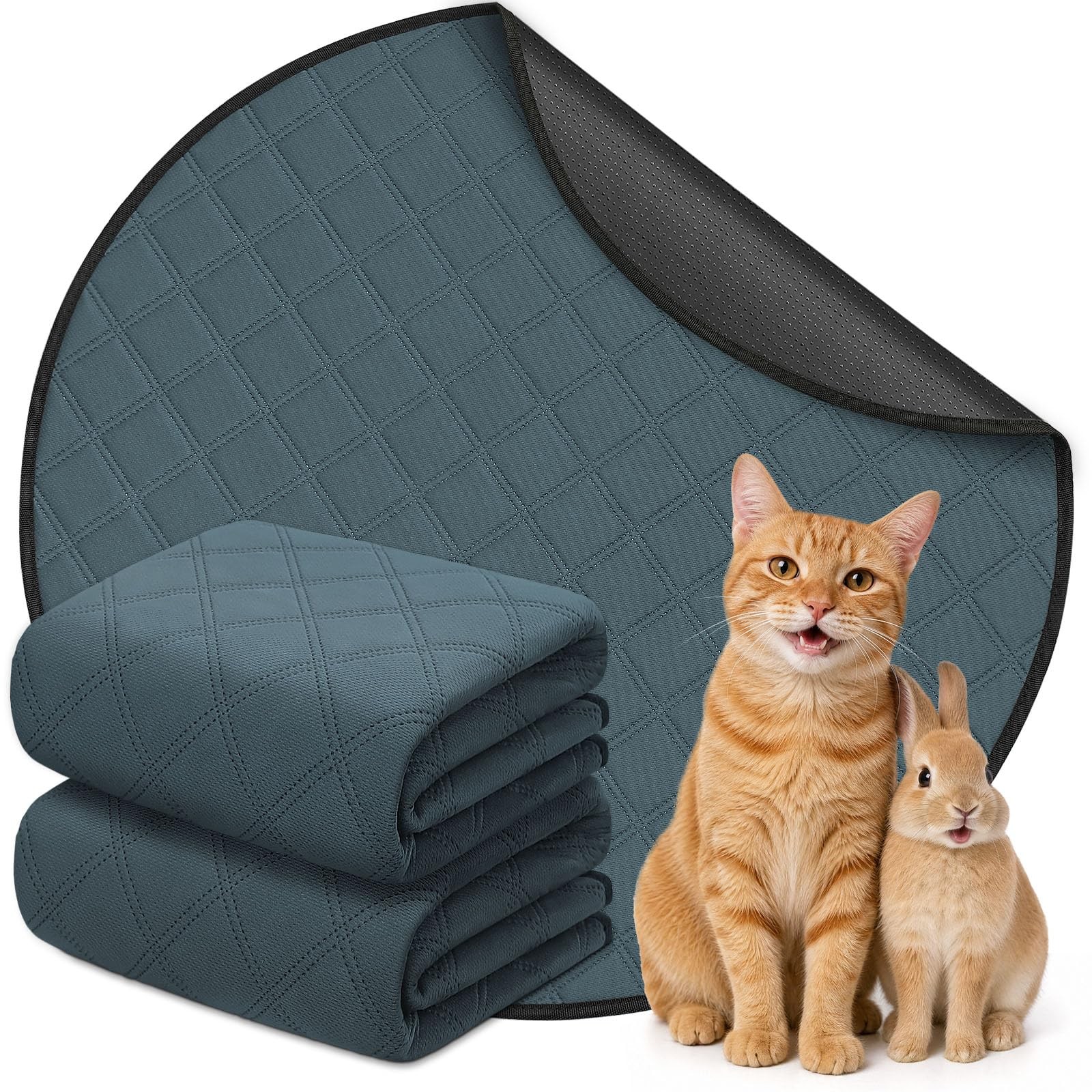 Washable Reusable Pet Pee Pads, Absorbent Non-Slip Training Mat for Dog Cat R…