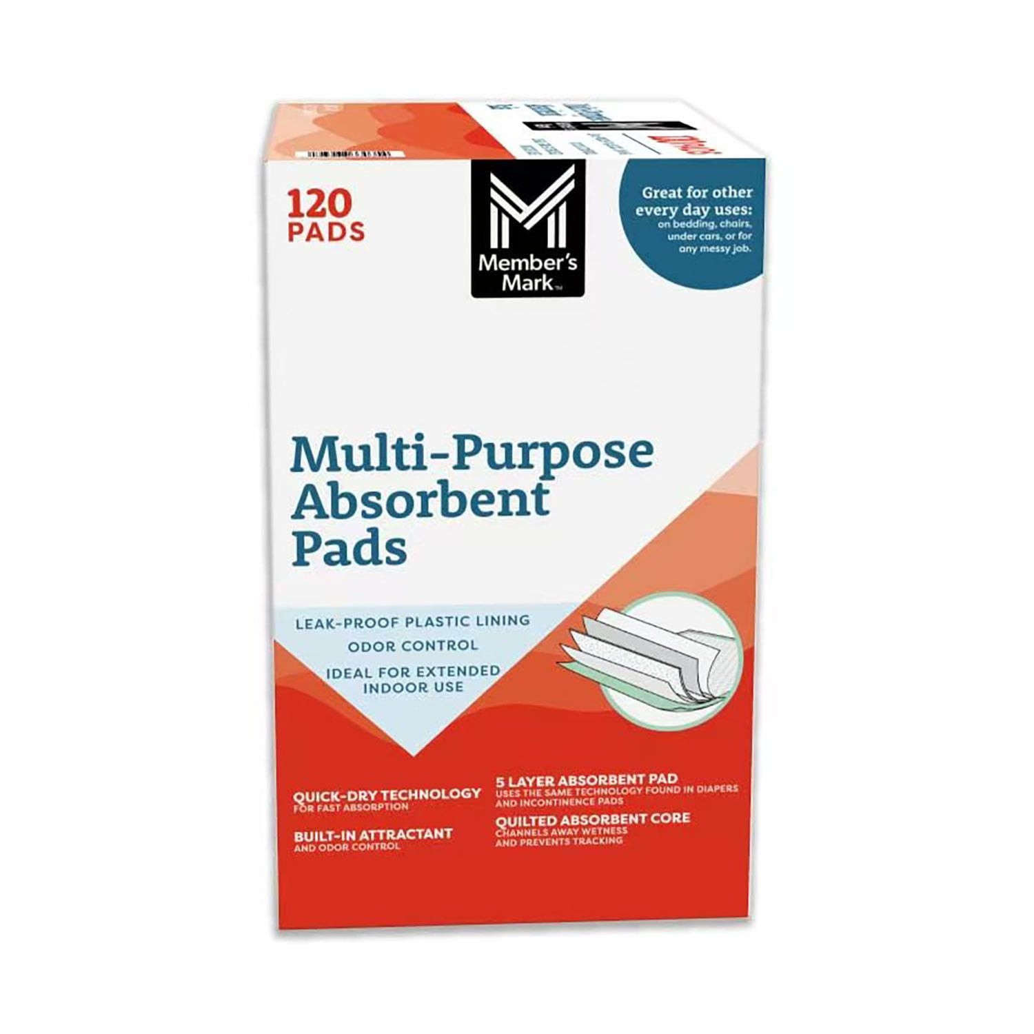 Member’s Mark Multipurpose Absorbent Pads, 23″ x 24″, 120 ct