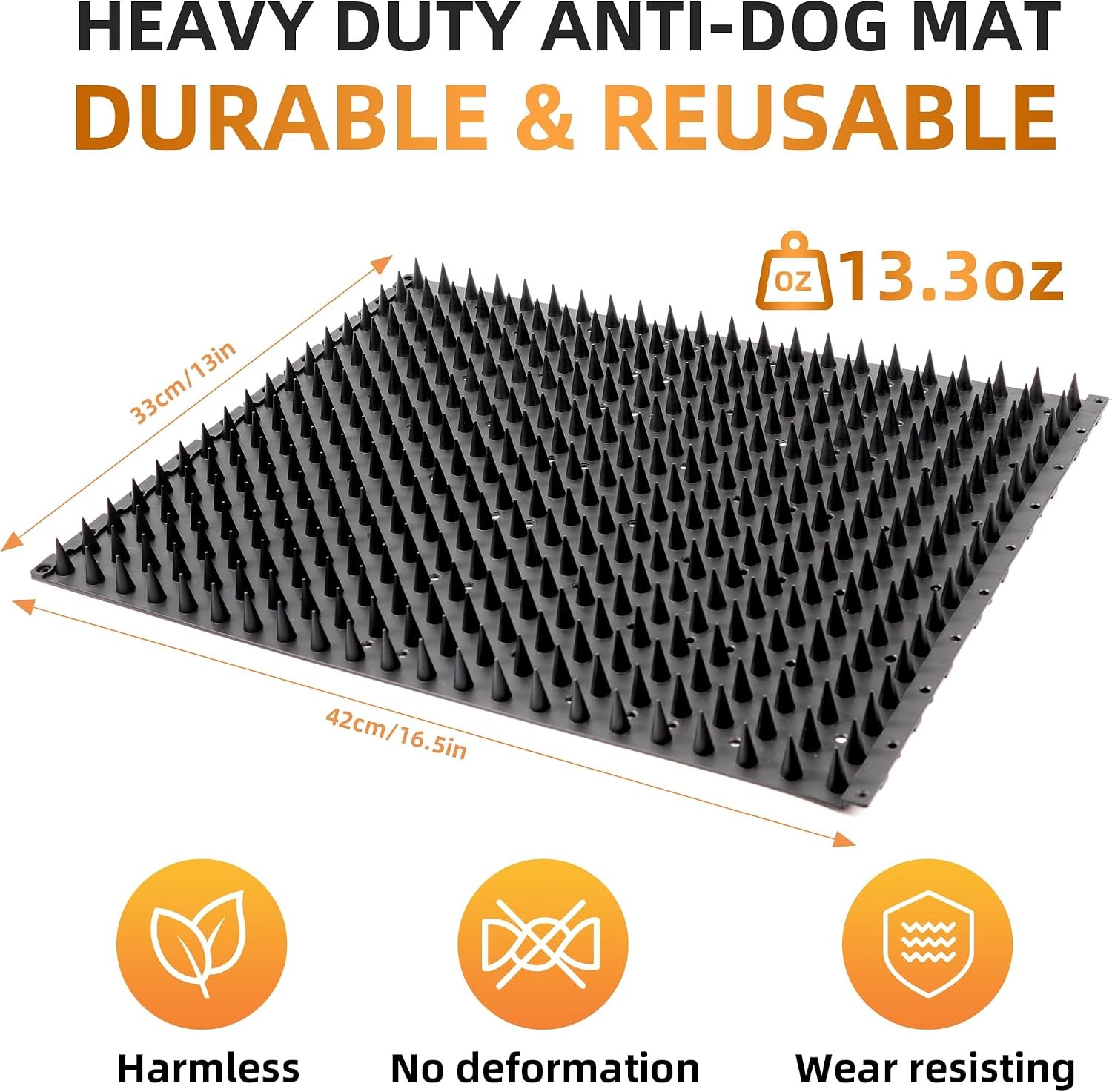 Scat Mats for Dogs Solid PP Pet Deterrent Mats
