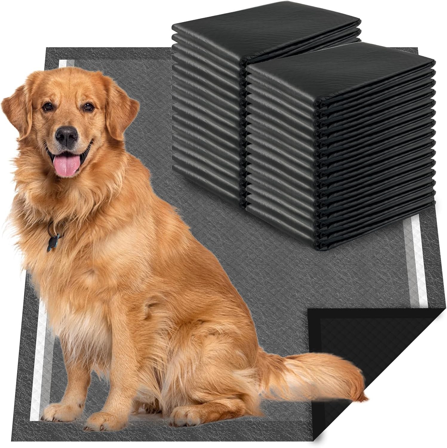 DOGCATOR Charcoal Dog Pee Pads, Extra Large – 28″ X 34″ (80 Count)