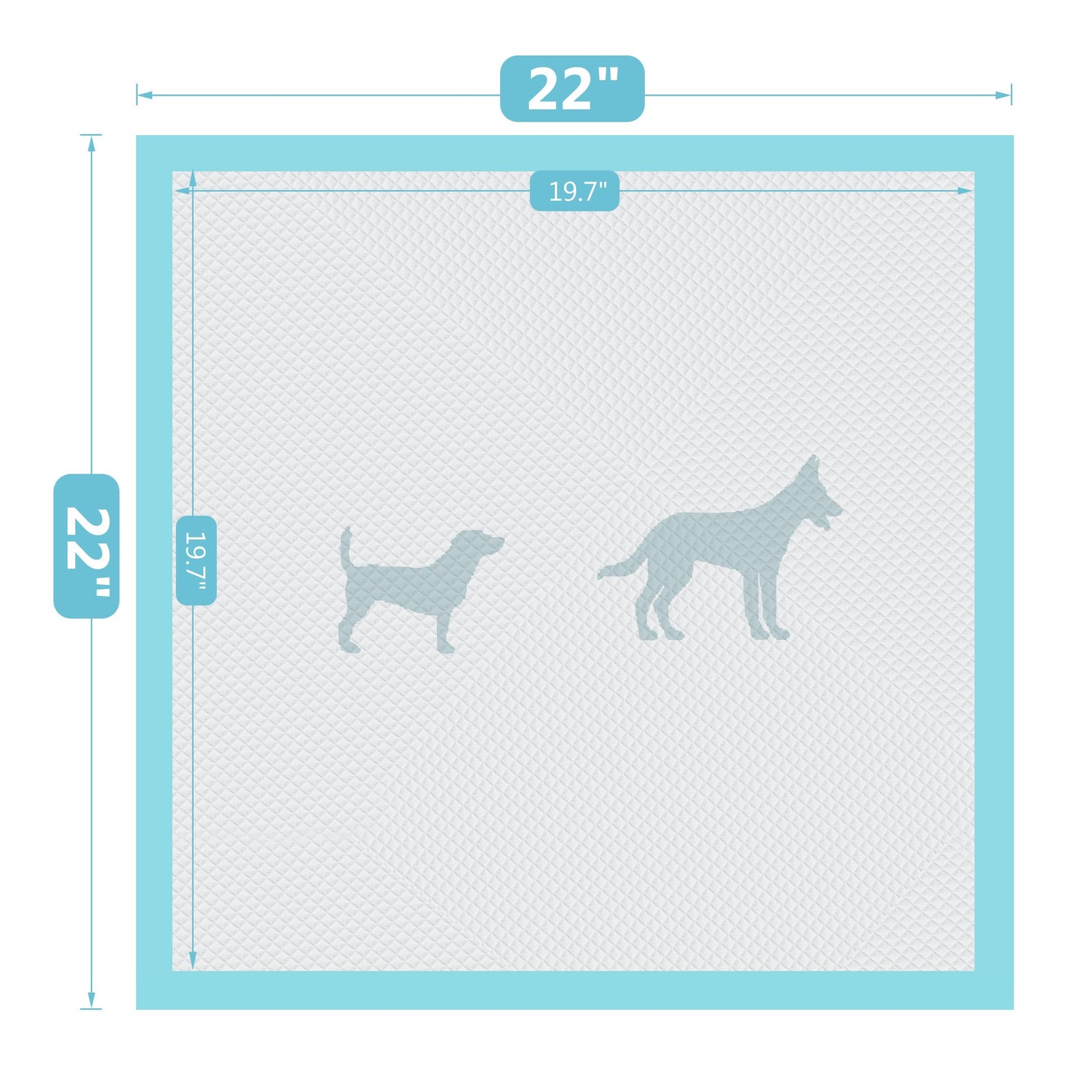 Pet Training and Puppy Pads Pee Pads for Dogs 22″x22″ Super Absorbent & Leak-…