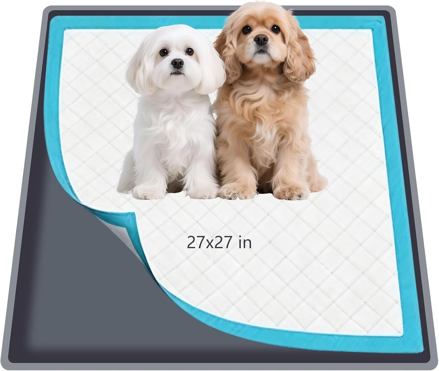 Convenient Foldable Dog Potty Training Tray – 27″X27″ Silicone Pee Pad Holder