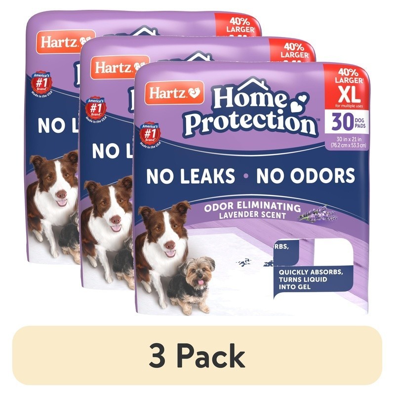 XL Dog Pads FlashDry Odor Control Lavender Scent 90 Count Leak Proof 6 Layer New