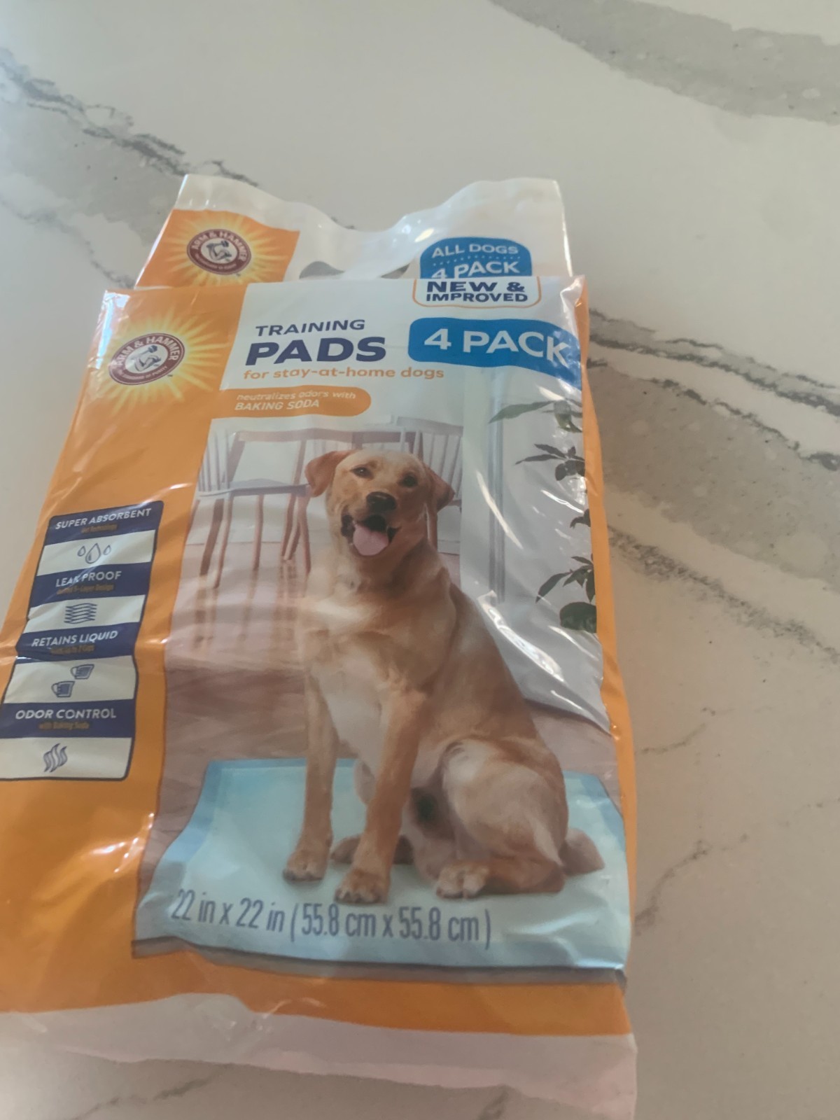 Arm & Hammer Training Pads For Dogs 4 Pack New Sealed Pet Supplies Pee Urine