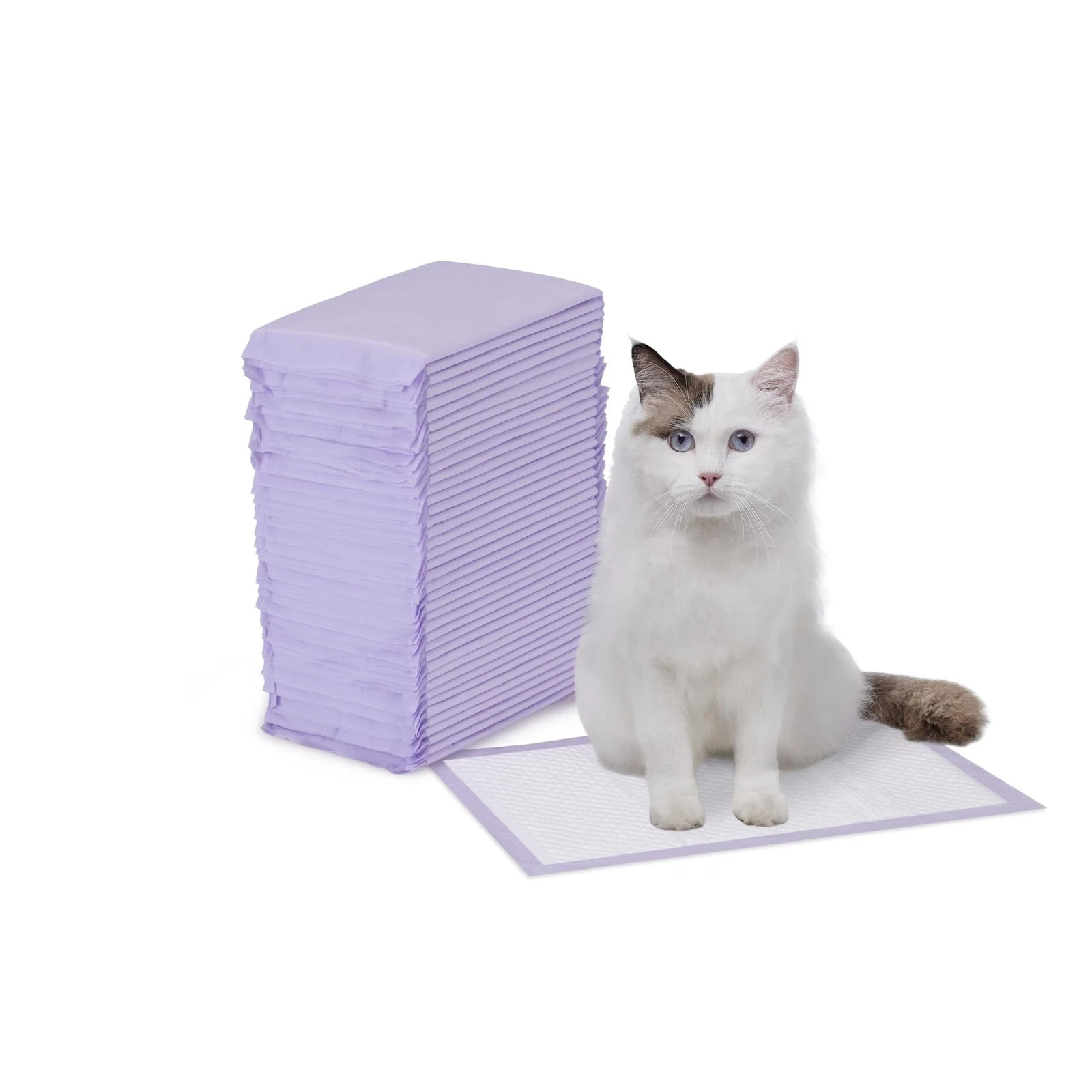 Cat Litters Pee Pads, 40 Count, Universal Fit for Litter Box, Odor