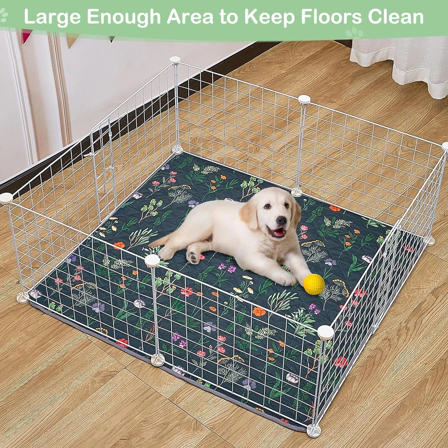 2-Pack Washable, Super Absorbent Dog Pee Pads – Large 18″x24″, Waterproof & Reus