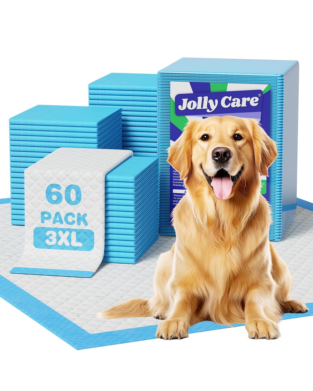 60 Count-36″ x 36″ XXXL Pee Pads for Dogs, Extra Large Puppy Pads, Super Abso…