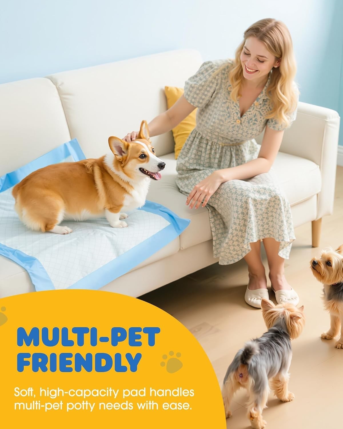 75-Pack XXL Puppy Pads, 38×28 in, 6-Layer Leak-Proof