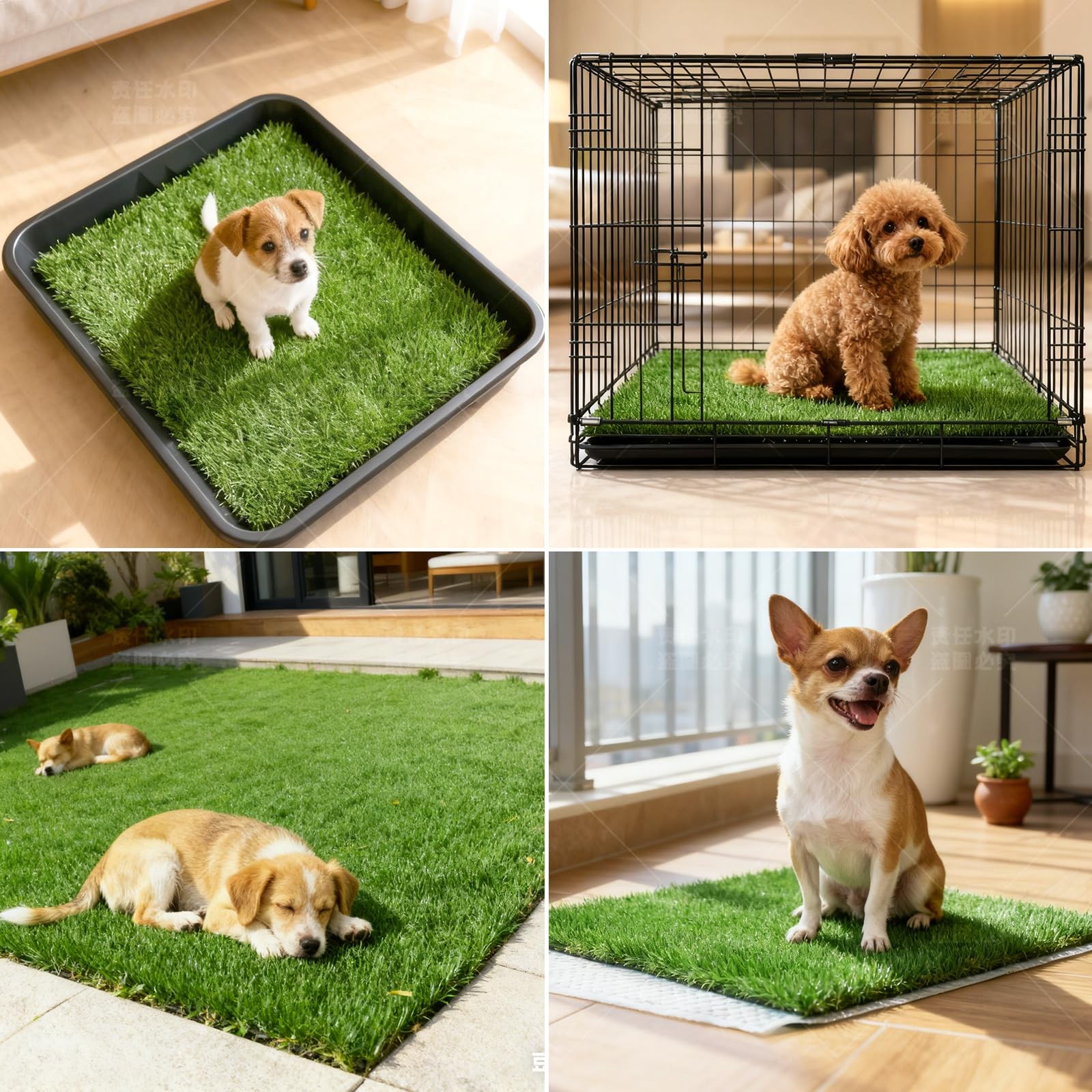 Washable Artificial Grass Pads for Dogs, 2-Pack 18×23 Inch Reusable Turf Mats…
