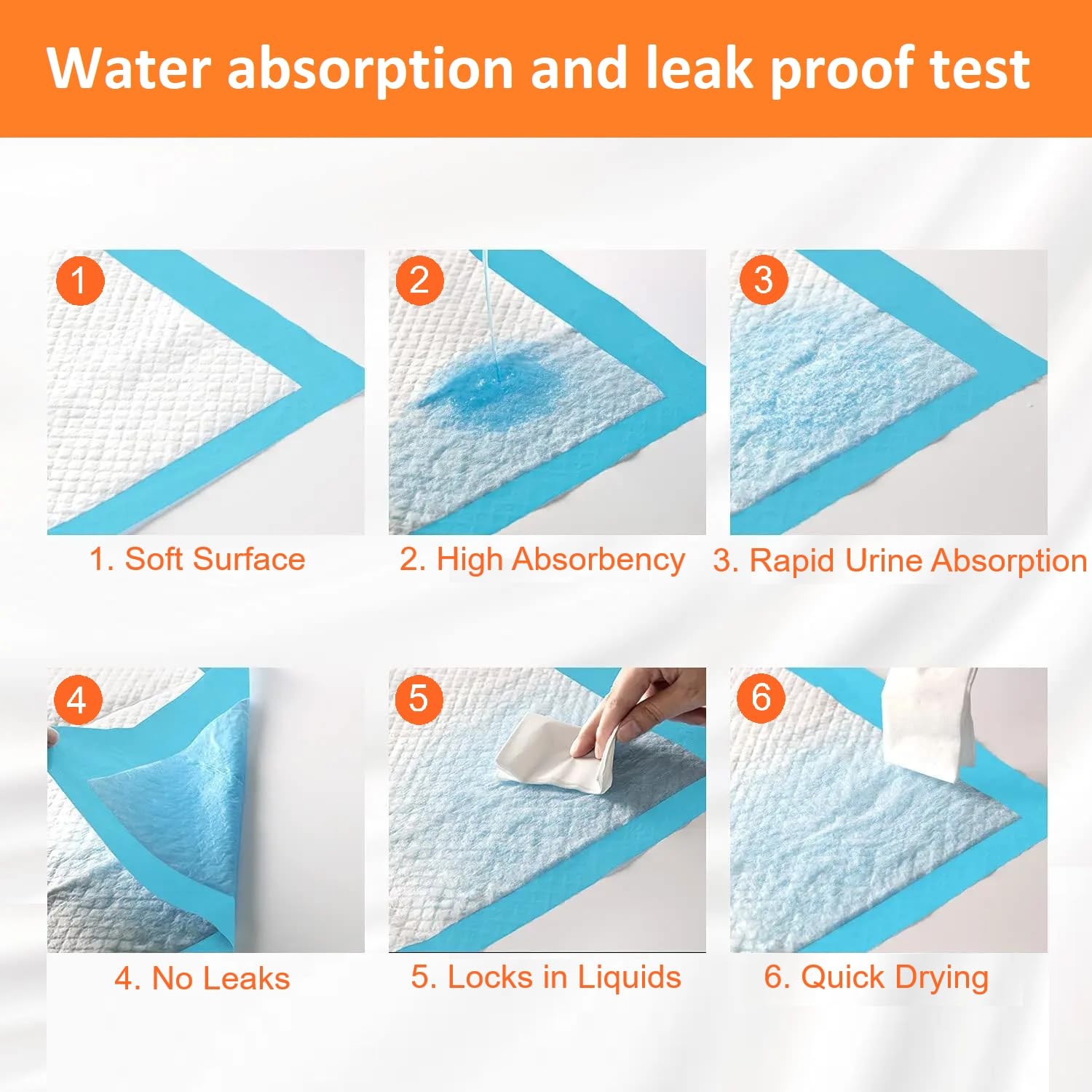 Dog and Puppy Pee Pads with 5-Layer Leak-Proof Design and Quick-Dry Surface f…