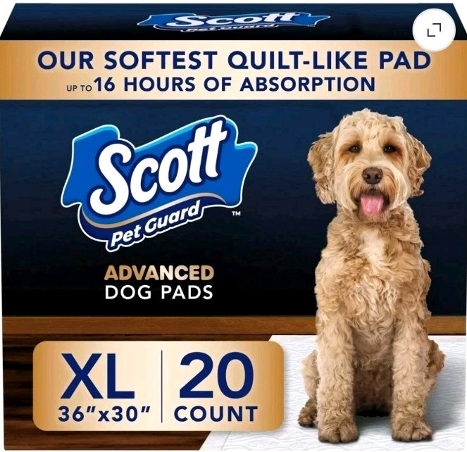 Scott Pet Guard Advanced Dog Pads – Dog Training Pee Pads for Puppies, Medium &