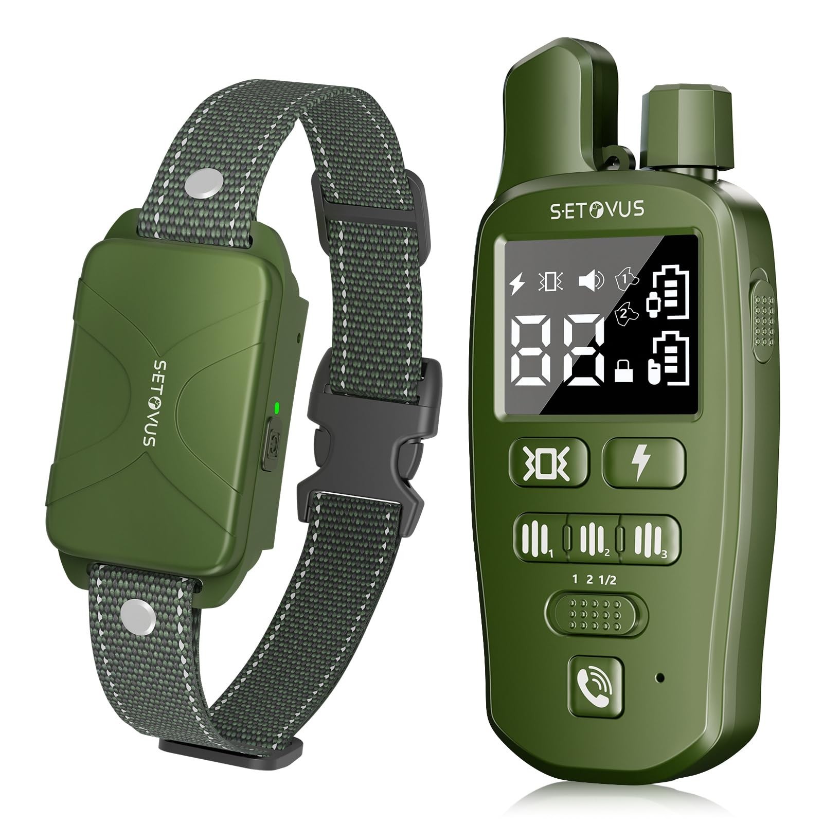 Dog Shock Collar, 4500 FT Dog Training Collar with Remote, Waterproof Bark Co…