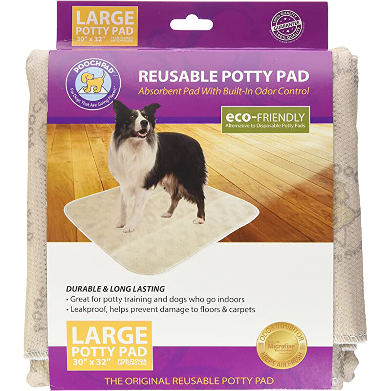 POOCHPAD REUSABLE POTTY PAD L 30x32in BEIGE