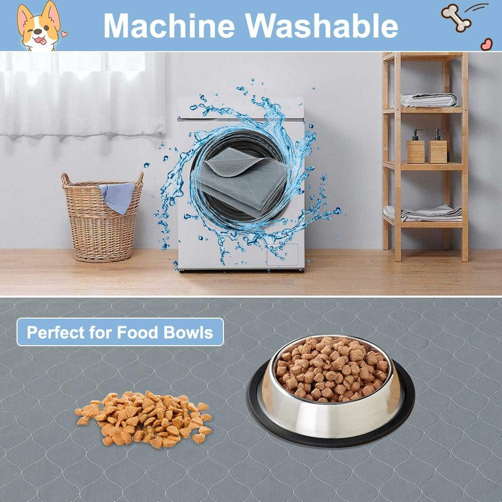 Washable Pee Pads for Dogs, 2 Packs Super Absorbent Leakproof & Non-Slip Dog Pee
