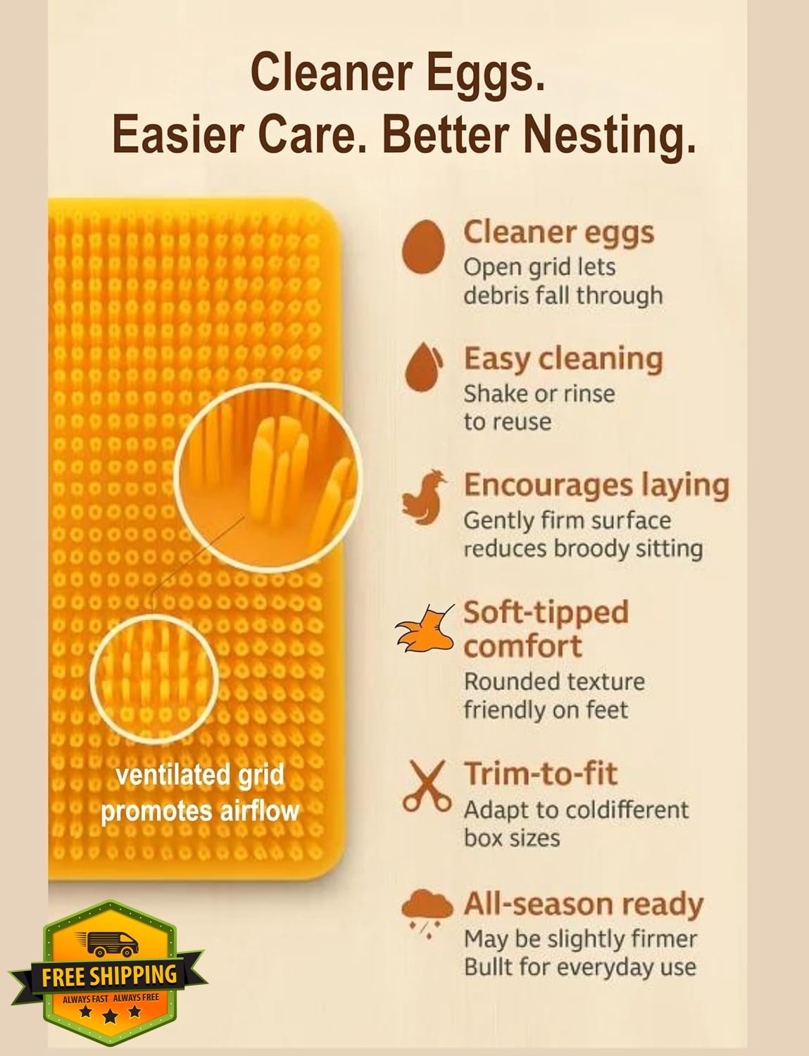 PERZUMI 4 Pack Washable Nesting Pads Chicken Coop 13×11″ Black Nest Box Liners