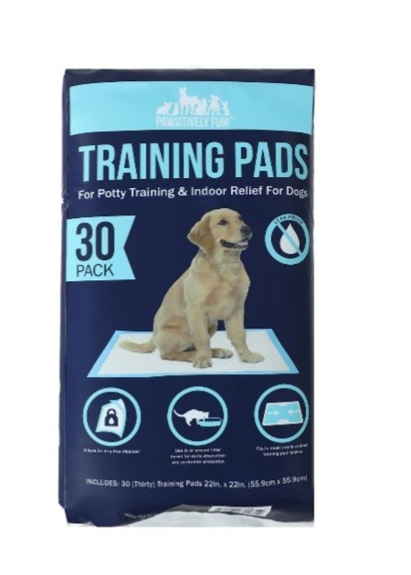 Pawsitively Fun Training Pad 30 Count Odor Resistant Indoor Dog Potty Relief