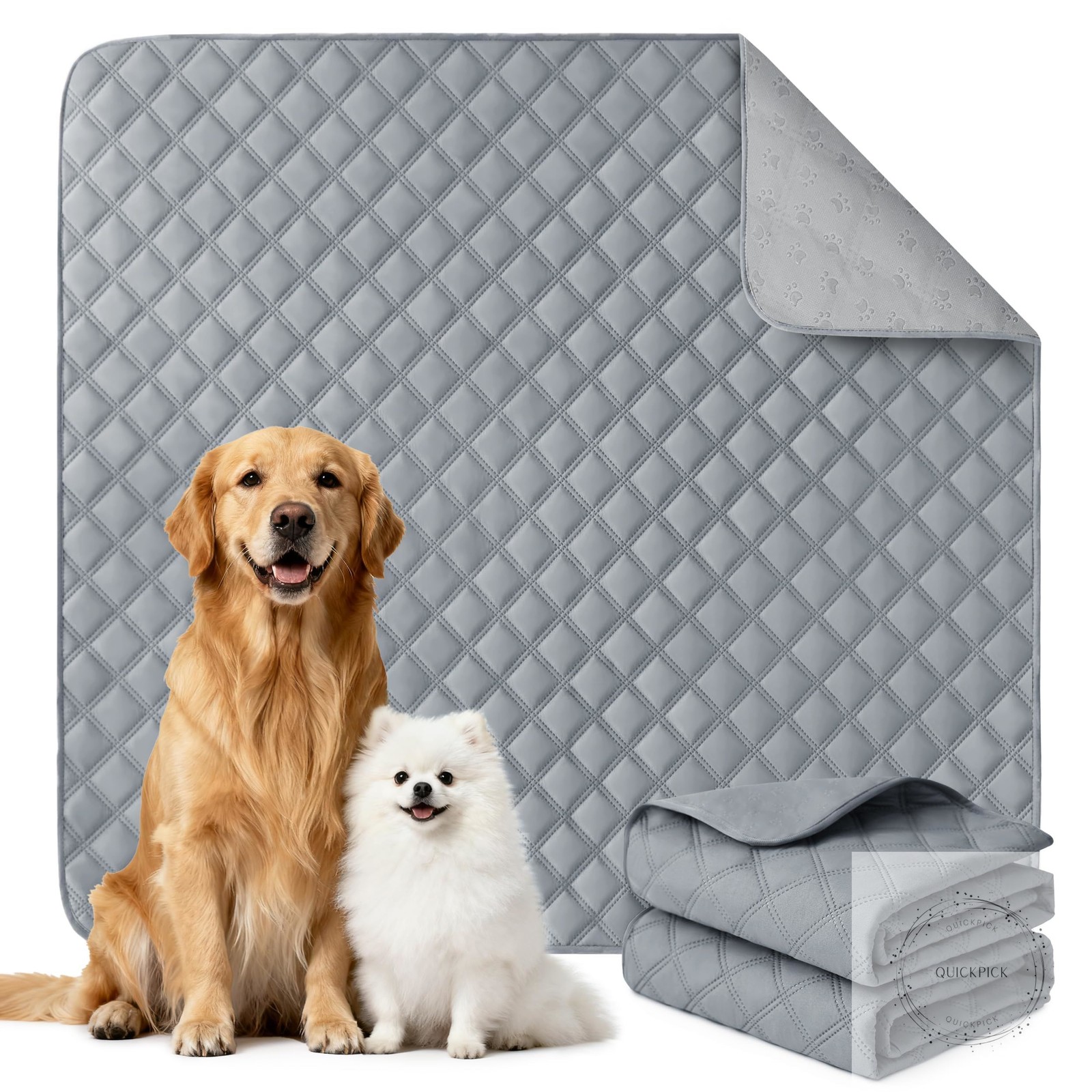 Reusable Washable Pee Pads for Dogs Large/Extra Large 36” x 41” 2 Pack, Absor