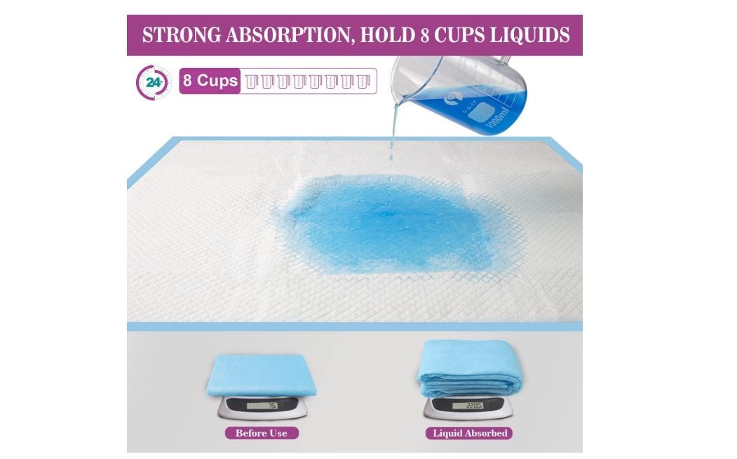 Dog Pee Pads Heavy Absorbency Puppy Training,28″x30″-30,Large,6-Layer,Leak-Proof