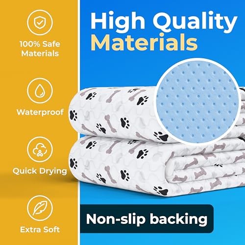 Washable Pee Pads for Dogs – Waterproof Reusable Puppy Pads with Anti 34×36 2