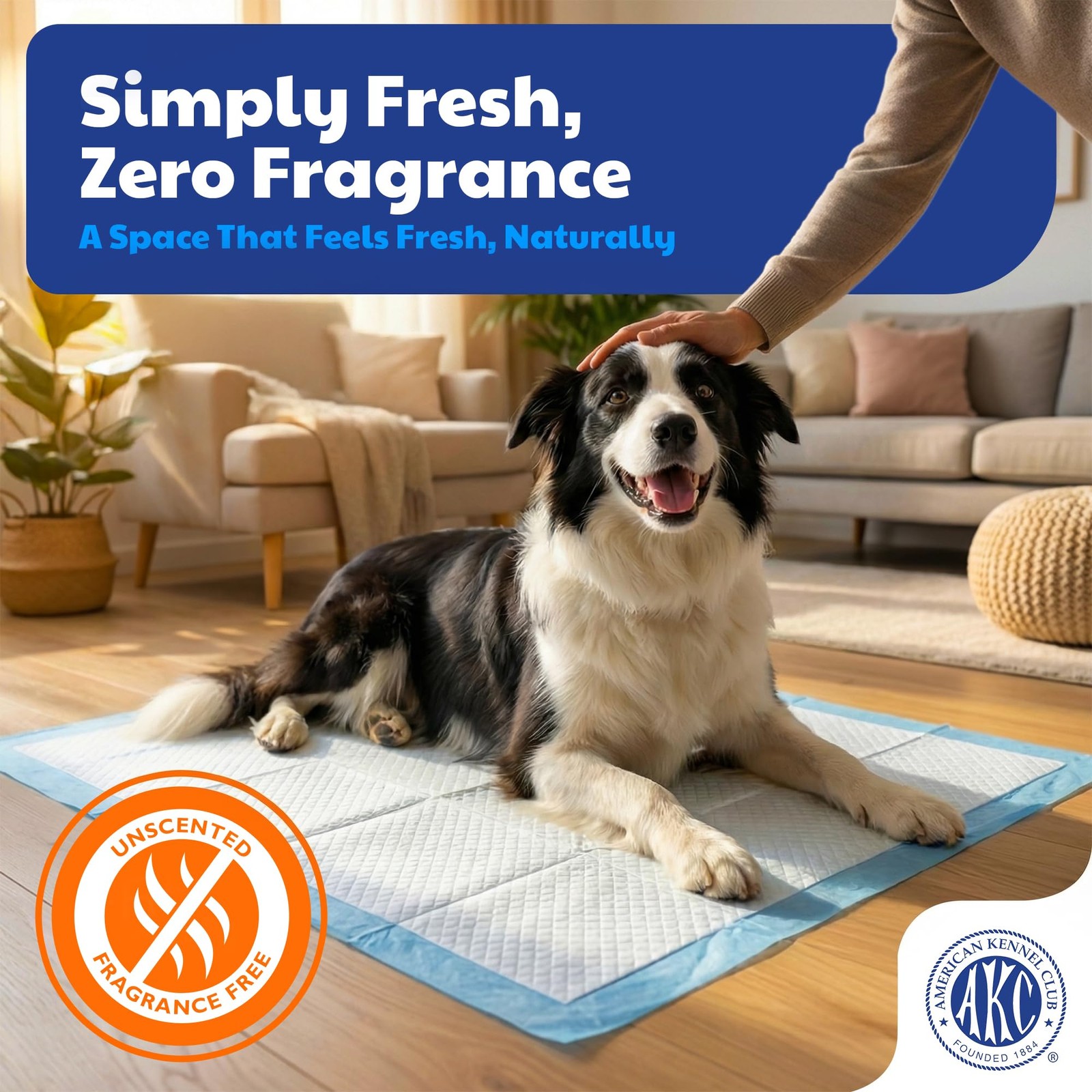AKC Dog Training Pads, Unscented, XL 28″ x 30″, 50 Count