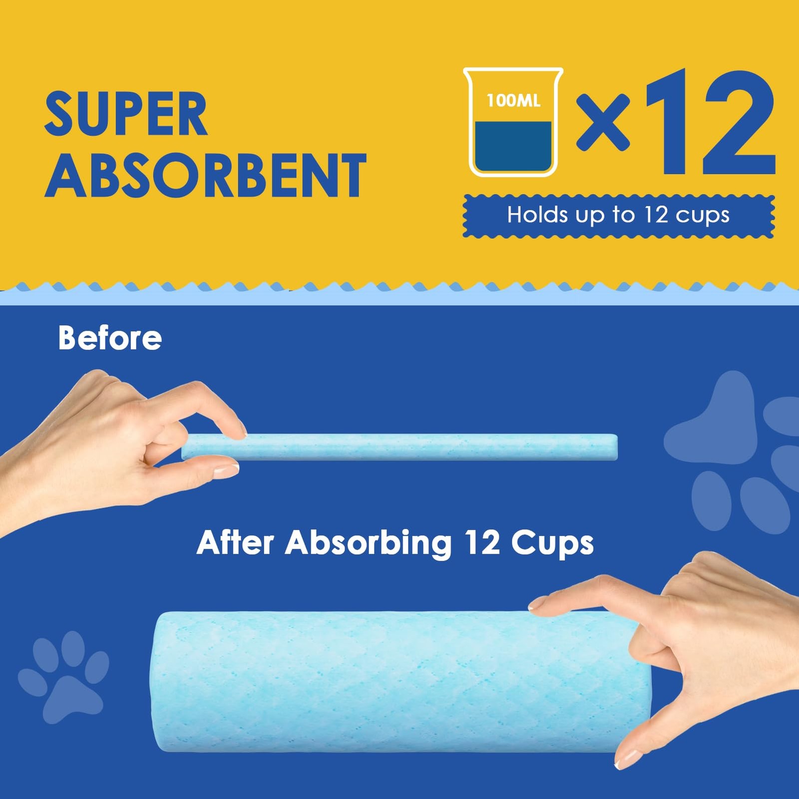 Dog Pee Pads Extra Large 36″x36″, 30 Pack 3X-Large Super Absorbent Pet Traini…