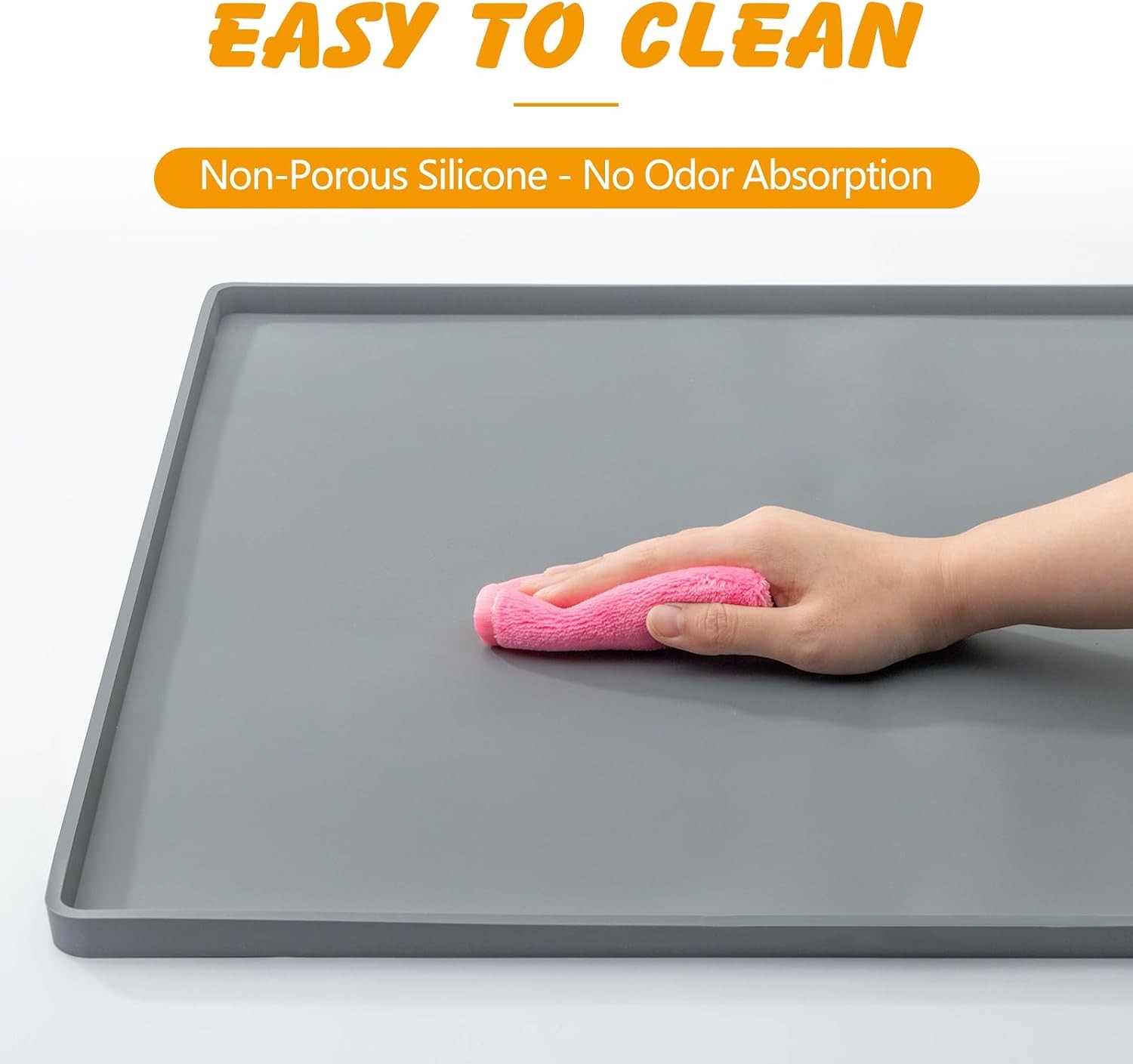 Convenient Foldable Dog Potty Training Tray – 27″X27″ Silicone Pee Pad Holder