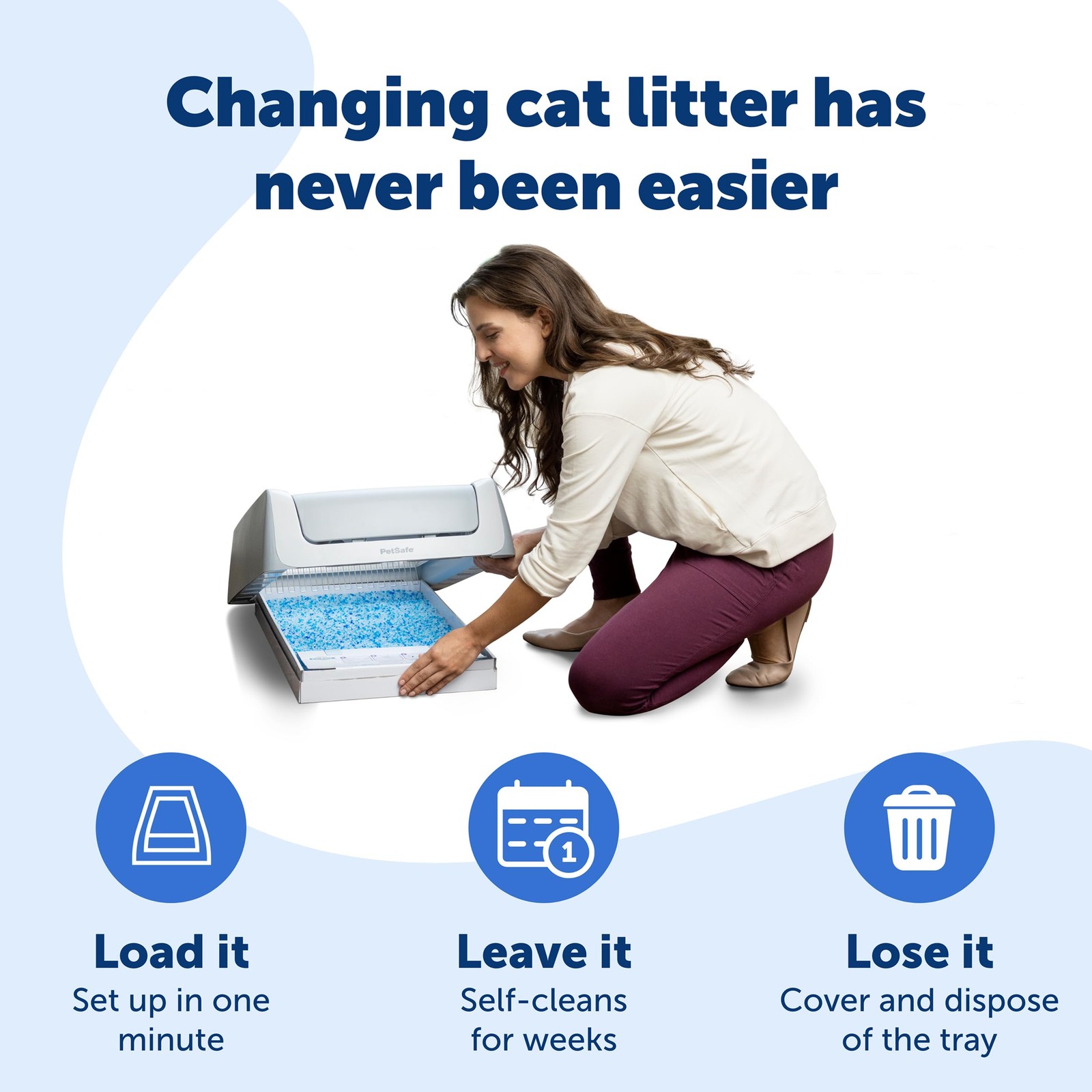 ScoopFree Disposable Crystal Cat Litter Tray Easy Cleaning Box 4.3 lb Bags 3Pack