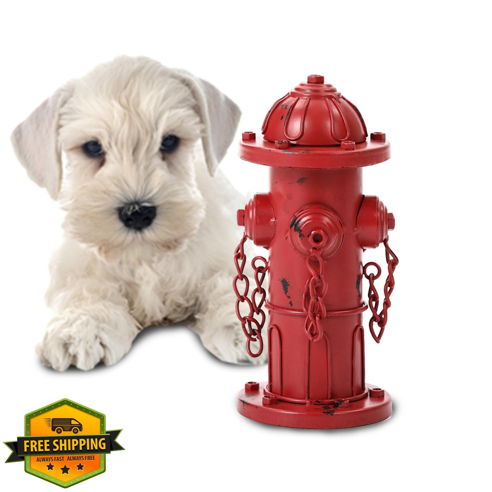 Phaxth 7.8″ H Metal Potty Training Fire Hydrant for Dogs to Pee On, Vintage S…