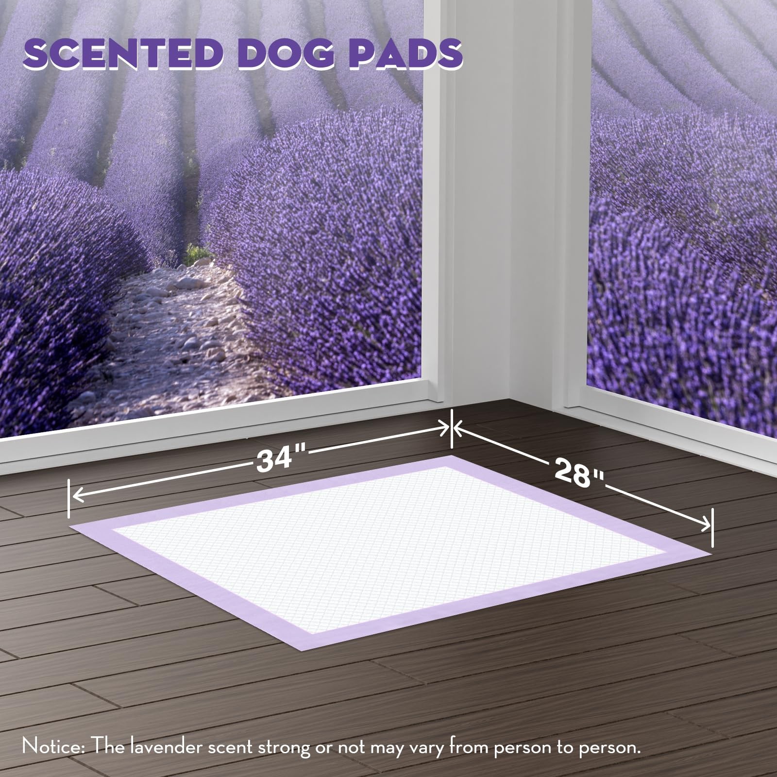 Dog Pads Extra Large 28x34in, Puppy Pads with Adhesive Tabs Super Absorbent U…