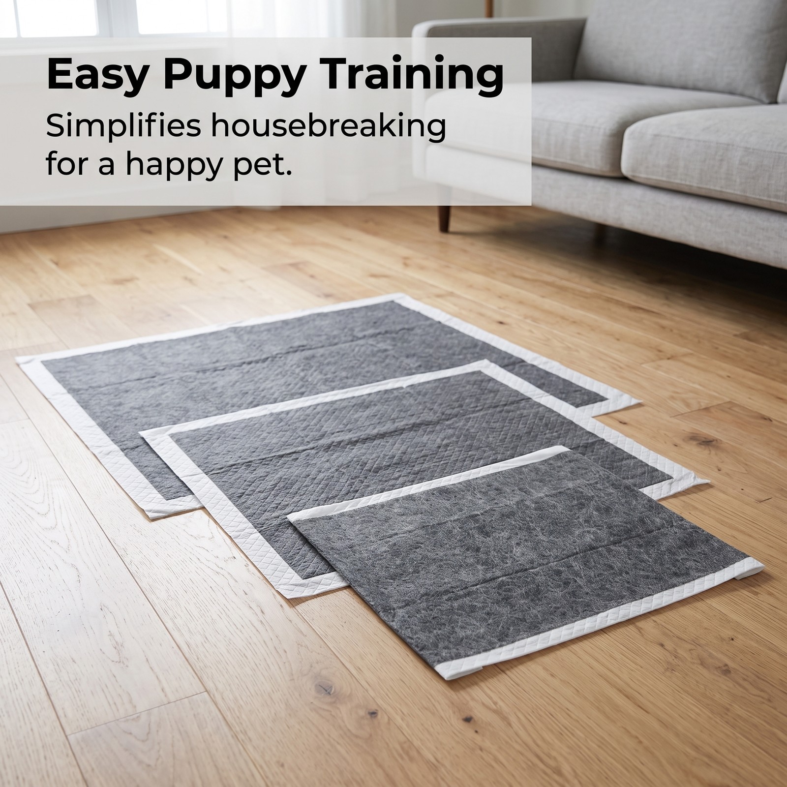 Super Absorbent Leak-Proof Dog Pee Pads with Bamboo Charcoal for Pet Training