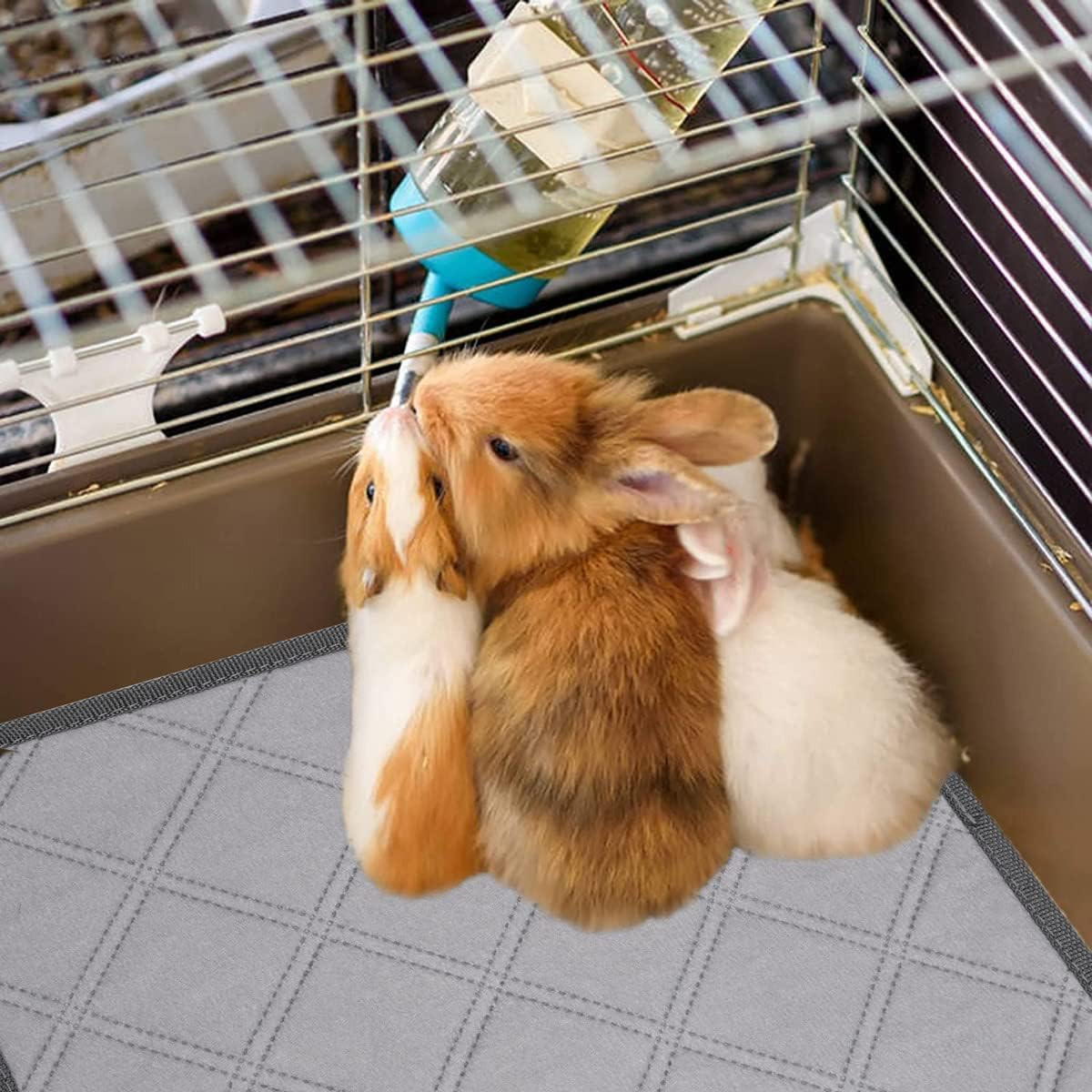 6 Pack Guinea Pig Cage Liners Washable Pee Pads Training Pads, Reusable Pee Pads