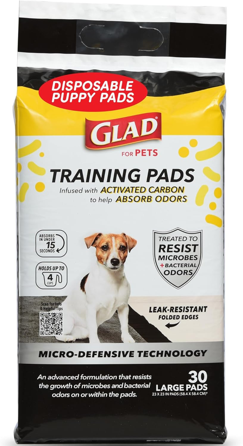 for Pets Activated Carbon Dog Training Pads with Anti-Microbial Technology, Odor