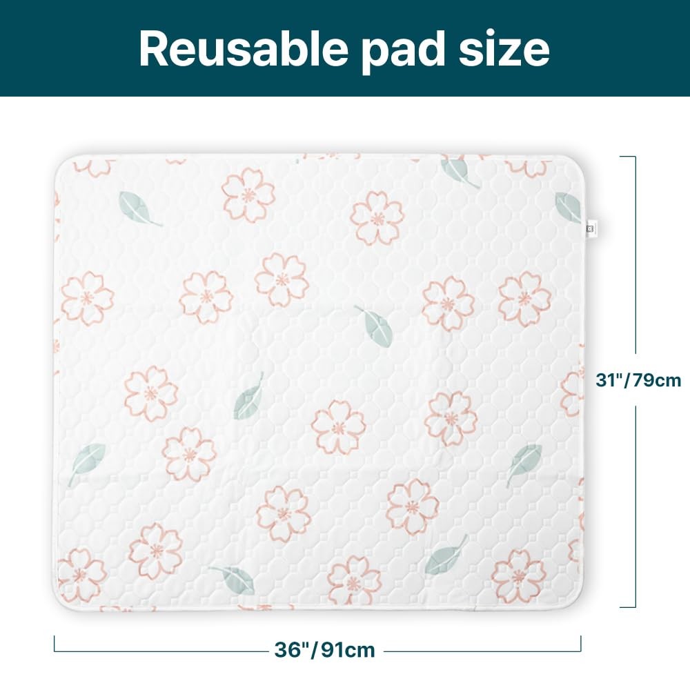 Extra Large Washable Dog Pee Pads (2 Pack), 31″x36″ Reusable Waterproof Pad f…