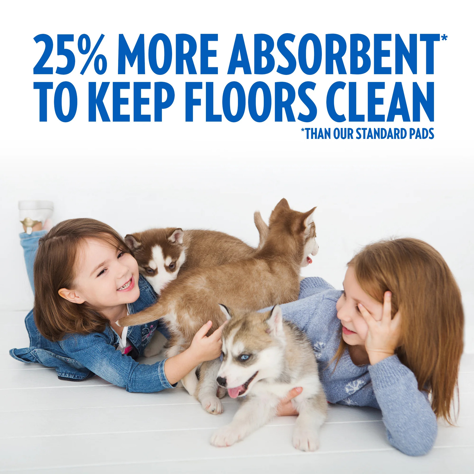 Heavy duty absorbent puppy training pads