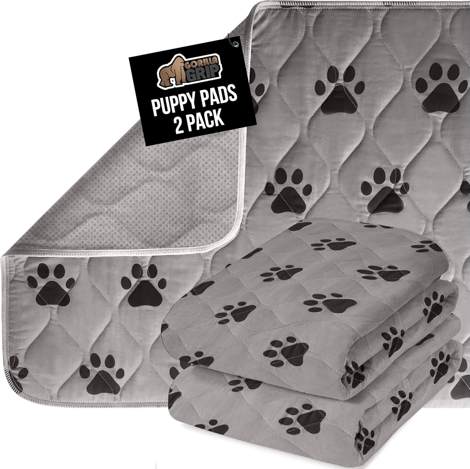Washable Puppy Pads 34×21 Slip Resistant Dog Crate Mat Waterproof Cloth Pee Pad