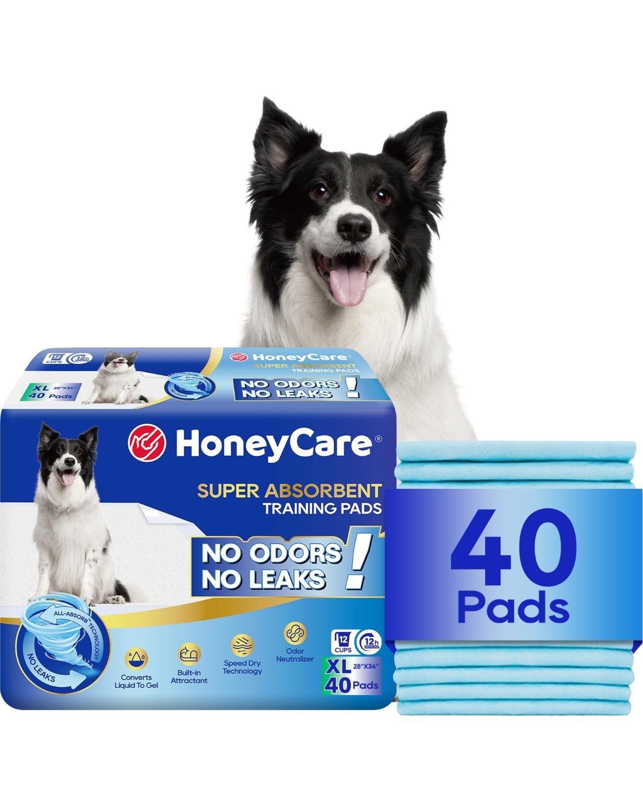 HONEY CARE All-Absorb X-Large 28″ x 34″, 40 Count Dog – x 34″ Ultra Absorbent US