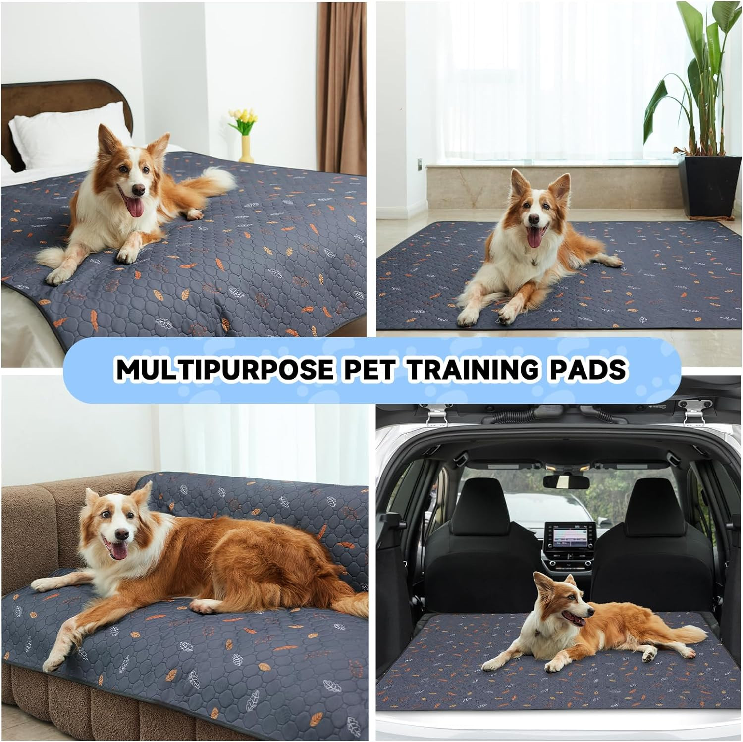 2 Pack Washable Guinea Pig Pee Pads, 24″ X 48″ Waterproof Reusable Guinea Pig Ca
