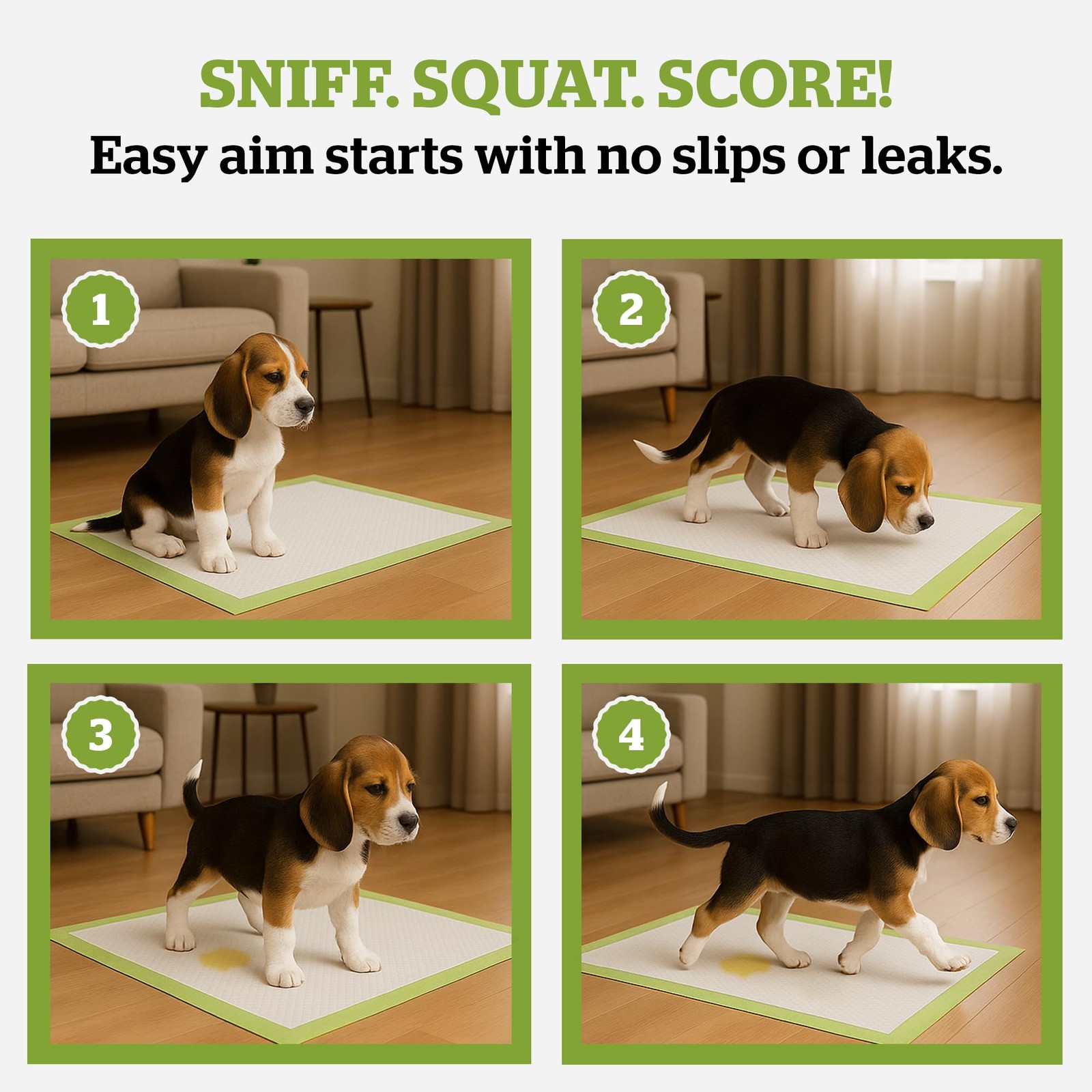 Pogi’s Dog Pads with Sticky Tabs – Large, Super Absorbent, Odor Blocking, 20-…