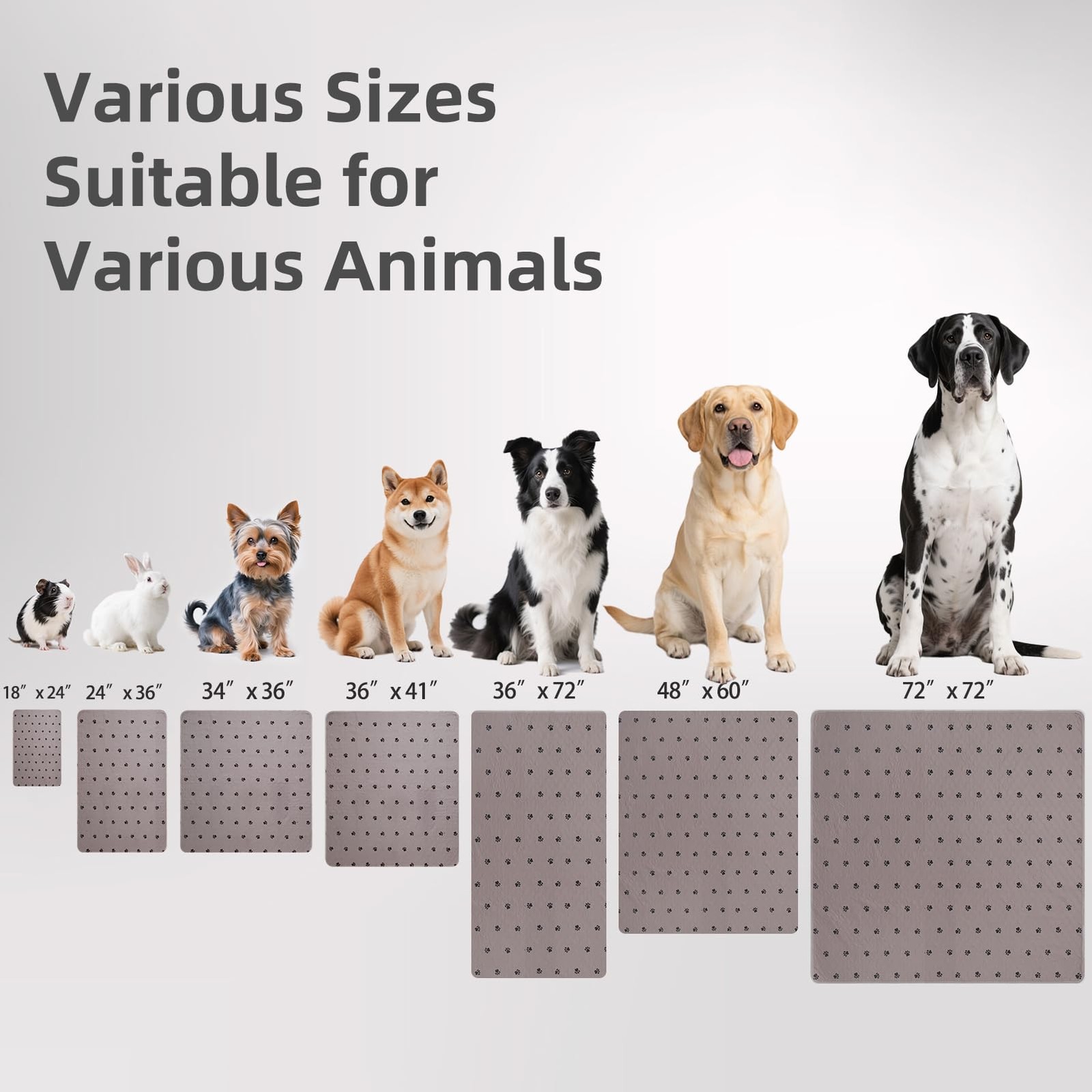 PUPTECK Washable Dog Training Pads 2 Pack Brown 36×41 in