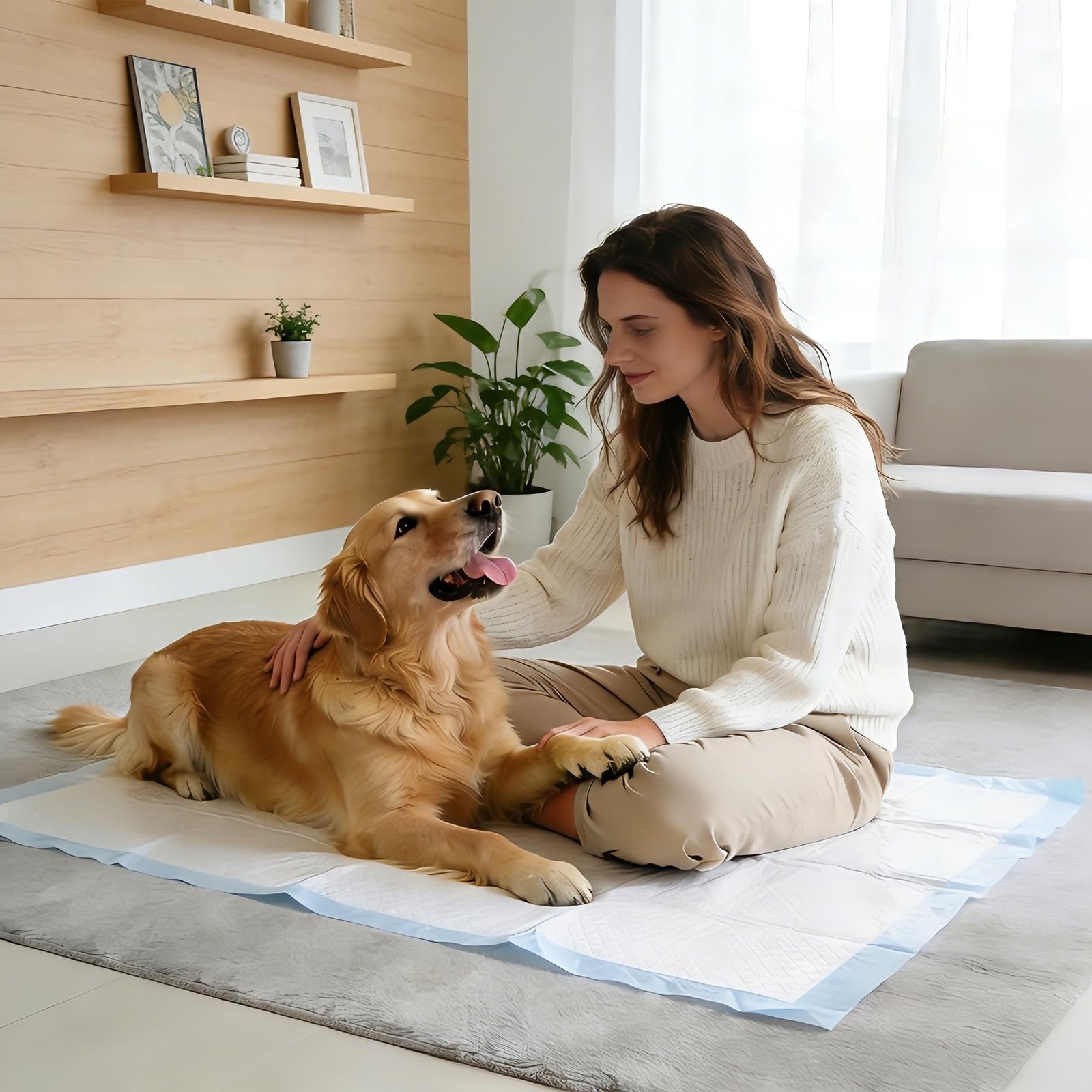 Extra Large Dog Pee Pads 100 Pack – 30″x36″, Super Absorbent, Leak-Proof, Dispos