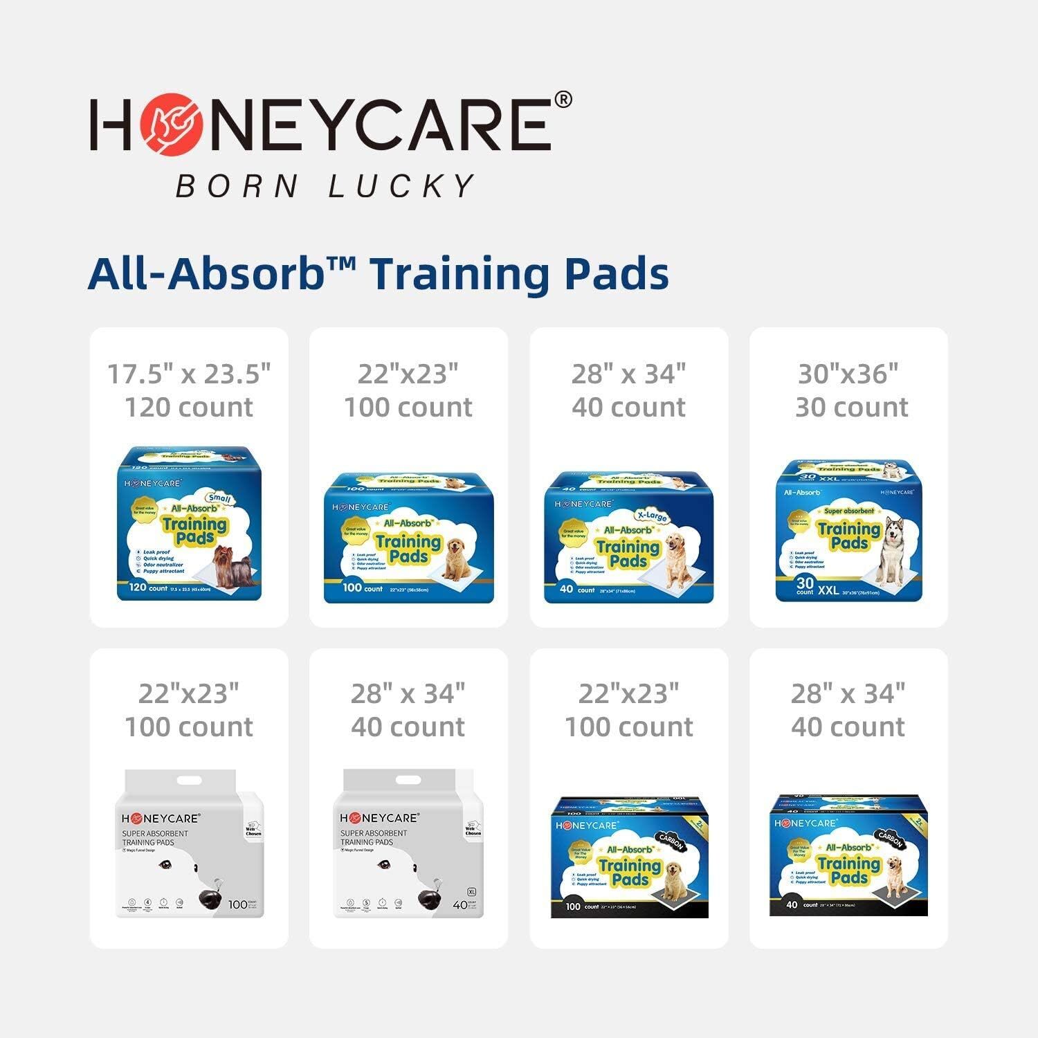 100Ct All-Absorb Puppy Training Pads 22×23″ Ultra Absorbent and Odor Eliminating