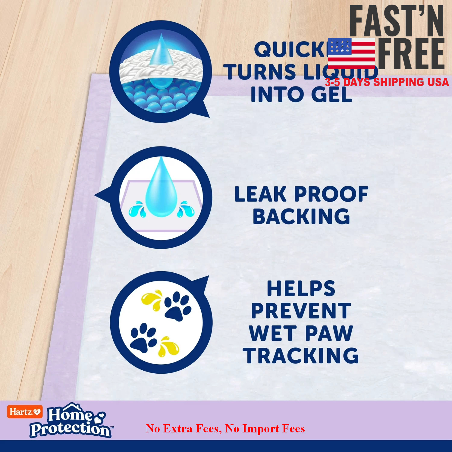 2 Pack Hartz Dog Pads XL 30×21 30Ct Lavender Odor Control Leak Proof Training