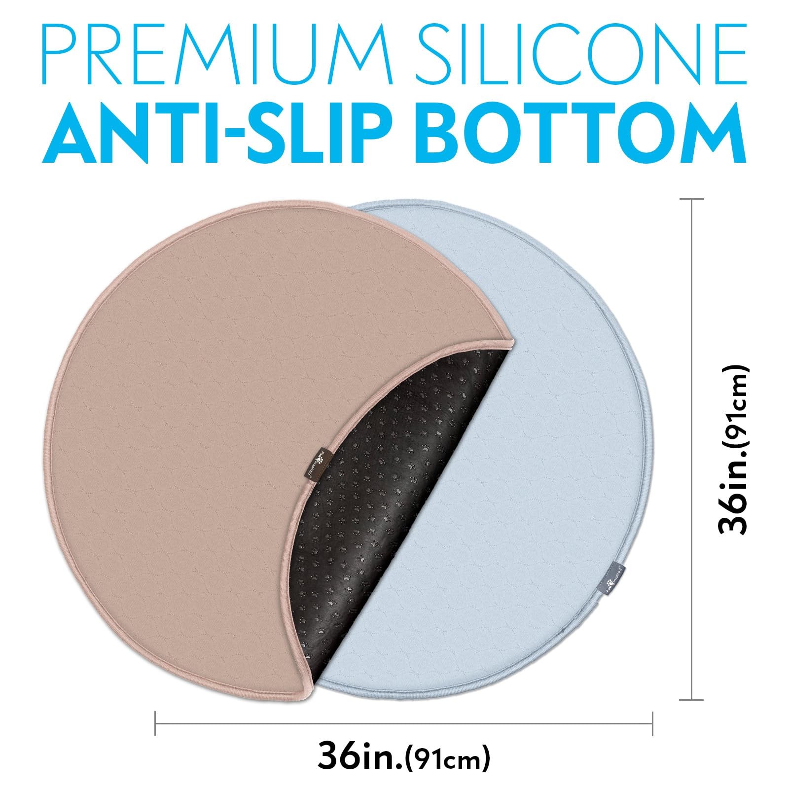 Round Washable Pee Pads 36 Inch (2 Pack) – Reusable Potty Training Mat for Dogs